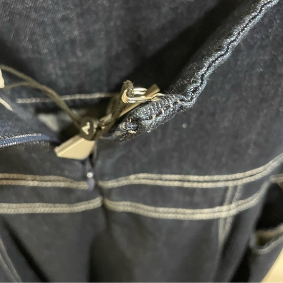 Anthropologie 2X Aureta Studio Corset Denim Cutout Plus Dress NWT - Picture 12 of 13